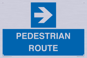 PEDESTRIAN ROUTE - right arrow